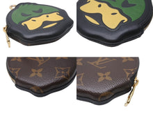 画像をギャラリービューアに読み込む, LOUIS VUITTON ルイヴィトン NIGOコラボ コインケース コインカードホルダー M81077 ブラック カーキ イエロー 美品 中古 4b005191