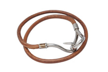Load image into Gallery viewer, HERMES ジャンボチョーカー ネックレス 2連ブレスレット レザー ブラウン シルバー金具 美品 中古 4b005192