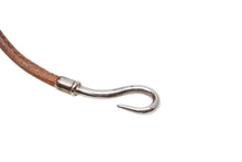 Load image into Gallery viewer, HERMES ジャンボチョーカー ネックレス 2連ブレスレット レザー ブラウン シルバー金具 美品 中古 4b005192