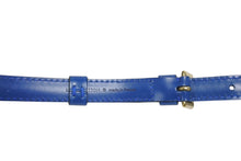 Load image into Gallery viewer, 極美品 LOUIS VUITTON ルイヴィトン ショルダーストラップ BJ7224 フランス製 レザー ブルー ゴールド金具 中古 4b005193