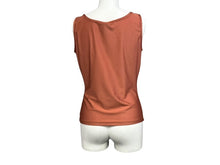 画像をギャラリービューアに読み込む, 極美品 FENDI フェンディ タンクトップ ノースリーブ 523826 サイズ44 ロゴパッチ ポリアミド エラスタン オレンジ 中古 4b005197