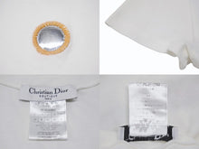 画像をギャラリービューアに読み込む, 極美品 Christian Dior クリスチャンディオール Vネック半袖Tシャツ 5E16155952 サイズ36 ミラー フラワー 刺繍 ガリアーノ期 中古 4b005201