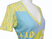 画像をギャラリービューアに読み込む, Christian Dior クリスチャンディオール J'ADORE ジャドール Vネック半袖Ｔシャツ 5E16155950 サイズ36 ガリアーノ期 美品 中古 4b005202