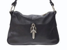 Load image into Gallery viewer, 新品同様 CHROME HEARTS クロムハーツ チキンナゲットスモール ショルダーバッグ ダガー レザー シルバー925 ブラック 中古 4b005205