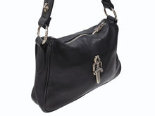 Load image into Gallery viewer, 新品同様 CHROME HEARTS クロムハーツ チキンナゲットスモール ショルダーバッグ ダガー レザー シルバー925 ブラック 中古 4b005205