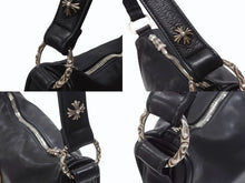 Load image into Gallery viewer, 新品同様 CHROME HEARTS クロムハーツ チキンナゲットスモール ショルダーバッグ ダガー レザー シルバー925 ブラック 中古 4b005205