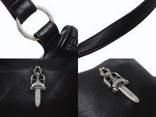 Load image into Gallery viewer, 新品同様 CHROME HEARTS クロムハーツ チキンナゲットスモール ショルダーバッグ ダガー レザー シルバー925 ブラック 中古 4b005205