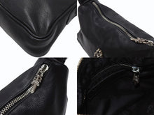 Load image into Gallery viewer, 新品同様 CHROME HEARTS クロムハーツ チキンナゲットスモール ショルダーバッグ ダガー レザー シルバー925 ブラック 中古 4b005205