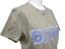 画像をギャラリービューアに読み込む, ChristianDior クリスチャンディオール 半袖Tシャツ 3P16155024 サイズ40 デニムロゴ プリント カーキ ガリアーノ期 美品 中古 4b005208