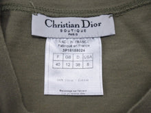 画像をギャラリービューアに読み込む, ChristianDior クリスチャンディオール 半袖Tシャツ 3P16155024 サイズ40 デニムロゴ プリント カーキ ガリアーノ期 美品 中古 4b005208