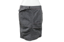 画像をギャラリービューアに読み込む, 極美品 Christian Dior クリスチャンディオール デニムスカート 3E12033591 サイズ38 ベルテッドデザイン ステッチ ガリアーノ期 中古 4b005215