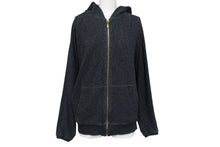 画像をギャラリービューアに読み込む, John Galliano ジョンガリアーノ ドルマンスリーブ ジップアップフーディー パーカー サイズXS ラメ ブラック系 美品 中古 4b005218