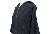 画像をギャラリービューアに読み込む, John Galliano ジョンガリアーノ ドルマンスリーブ ジップアップフーディー パーカー サイズXS ラメ ブラック系 美品 中古 4b005218