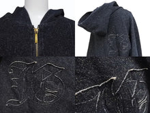 画像をギャラリービューアに読み込む, John Galliano ジョンガリアーノ ドルマンスリーブ ジップアップフーディー パーカー サイズXS ラメ ブラック系 美品 中古 4b005218