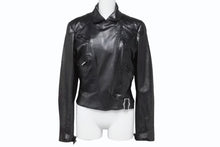 画像をギャラリービューアに読み込む, Christian Dior クリスチャンディオール 03SS ダブルライダースジャケット 3H14022000 サイズ38 ガリアーノ期 ブラック 美品 中古 4b005219