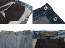 Load image into Gallery viewer, 極美品 CHROME HEARTS クロムハーツ デニムスカート サイズM クロスボールボタン シルバ−925 インディゴブルー 中古 4b005221