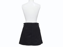 Load image into Gallery viewer, CHROME HEARTS クロムハーツ デニムスカート サイズM クロスボールボタン シルバ−925 ブラック 美品 中古 4b005222