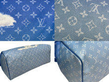 画像をギャラリービューアに読み込む, 極美品 LOUIS VUITTON ルイヴィトン ボストンバッグ キーポルバンドリエール 50 M45428 ブルー ホワイト シルバー金具 4b005229