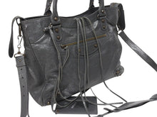 画像をギャラリービューアに読み込む, BALENCIAGA バレンシアガ クラシックヴェロ 2WAYバッグ ハンドバッグ ショルダーバッグ 235216 グレー 美品 中古 4b005230
