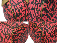 画像をギャラリービューアに読み込む, 極美品 LOUIS VUITTON ルイヴィトン モノグラム グラフィティ スピーディ30 ハンドバッグ M93704 ピンク PVC ヌメ革 中古 4b005232