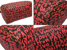 画像をギャラリービューアに読み込む, 極美品 LOUIS VUITTON ルイヴィトン モノグラム グラフィティ スピーディ30 ハンドバッグ M93704 ピンク PVC ヌメ革 中古 4b005232