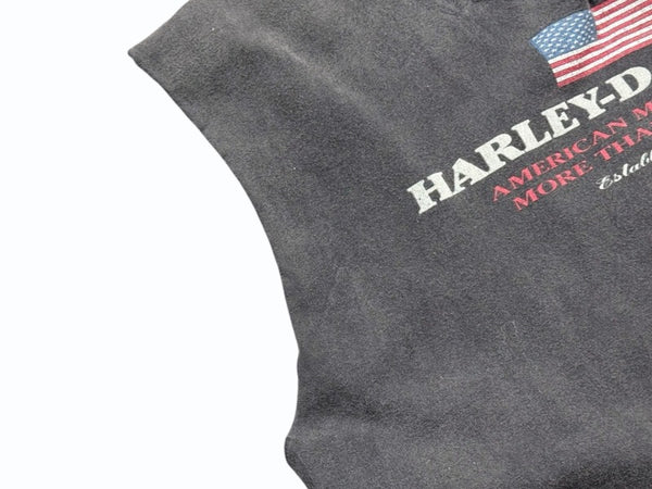 VINTAGE ヴィンテージ 90's HARLEY-DAVIDSON ハーレーダビッドソン カットオフTシャツ ノースリーブ サイズXL 1998年 良品 中古 4b005234