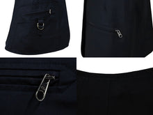 画像をギャラリービューアに読み込む, Christian Dior クリスチャンディオール ラップスカート 7C21308A1335 サイズ34 ネイビー コットン エラスタン 美品 中古 4b005235