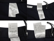 画像をギャラリービューアに読み込む, Christian Dior クリスチャンディオール ラップスカート 7C21308A1335 サイズ34 ネイビー コットン エラスタン 美品 中古 4b005235