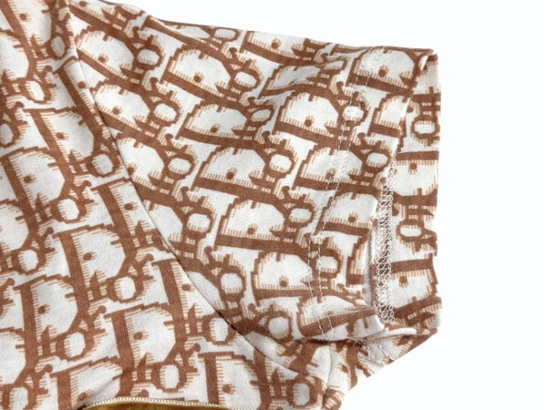 極美品 Christian Dior クリスチャンディオール 半袖VネックTシャツ 5P12044610 サイズ38 トロッター リボン ガリアーノ期 中古 4b005236