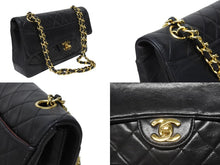 Load image into Gallery viewer, 極美品 CHANEL シャネル マトラッセ24 Sフラップ Wチェーンショルダーバッグ 1番台 ココマーク ラムスキン ブラック 中古 4b005245