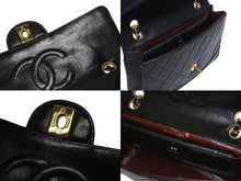 Load image into Gallery viewer, 極美品 CHANEL シャネル マトラッセ24 Sフラップ Wチェーンショルダーバッグ 1番台 ココマーク ラムスキン ブラック 中古 4b005245