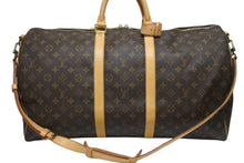 画像をギャラリービューアに読み込む, LOUIS VUITTON ルイヴィトン キーポル バンドリエール55 ボストンバッグ M41414 モノグラム ブラウン 美品 中古 4b005249