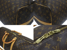 画像をギャラリービューアに読み込む, LOUIS VUITTON ルイヴィトン キーポル バンドリエール55 ボストンバッグ M41414 モノグラム ブラウン 美品 中古 4b005249