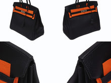 Load image into Gallery viewer, 極美品 HERMES エルメス Haut a Courroies オータクロア36 ハンドバッグ トゴ ブルーインディゴ シルバー金具 □I刻印 中古 4b005255