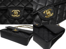 Load image into Gallery viewer, 極美品 CHANEL シャネル マトラッセ23 Wフラップ Wチェーン ショルダーバッグ 7番台 キャビアスキン ココマーク ブラック ゴールド金具 中古 4b005256