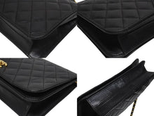 Load image into Gallery viewer, CHANEL シャネル ターンロック チェーンショルダーバッグ 12番台 ココマーク ラムスキン ブラック ゴールド金具 美品 中古 4b005259