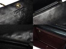 Load image into Gallery viewer, CHANEL シャネル ターンロック チェーンショルダーバッグ 12番台 ココマーク ラムスキン ブラック ゴールド金具 美品 中古 4b005259