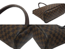 画像をギャラリービューアに読み込む, LOUIS VUITTON ルイヴィトン ネヴァーフルPM トートバッグ N51109 ダミエキャンバス ブラウン ゴールド金具 美品 中古 4b005263