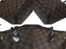 画像をギャラリービューアに読み込む, LOUIS VUITTON ルイヴィトン ネヴァーフルPM トートバッグ N51109 ダミエキャンバス ブラウン ゴールド金具 美品 中古 4b005263