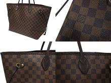 画像をギャラリービューアに読み込む, 極美品 LOUIS VUITTON ルイヴィトン ネヴァーフルGM トートバッグ N51106 ダミエキャンバス ブラウン ゴールド金具 中古 4b005264