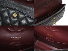 Load image into Gallery viewer, 極美品 CHANEL シャネル マトラッセ25 Wフラップ チェーンショルダーバッグ 23番台 キャビアスキン ブラック ゴールド金具 中古 4b005265