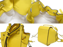 画像をギャラリービューアに読み込む, 極美品 LOEWE ロエベ ハンモック ミニ ハンドバッグ ショルダーバッグ 052123 スペイン製 レザー イエロー ブラック 中古 4b005266
