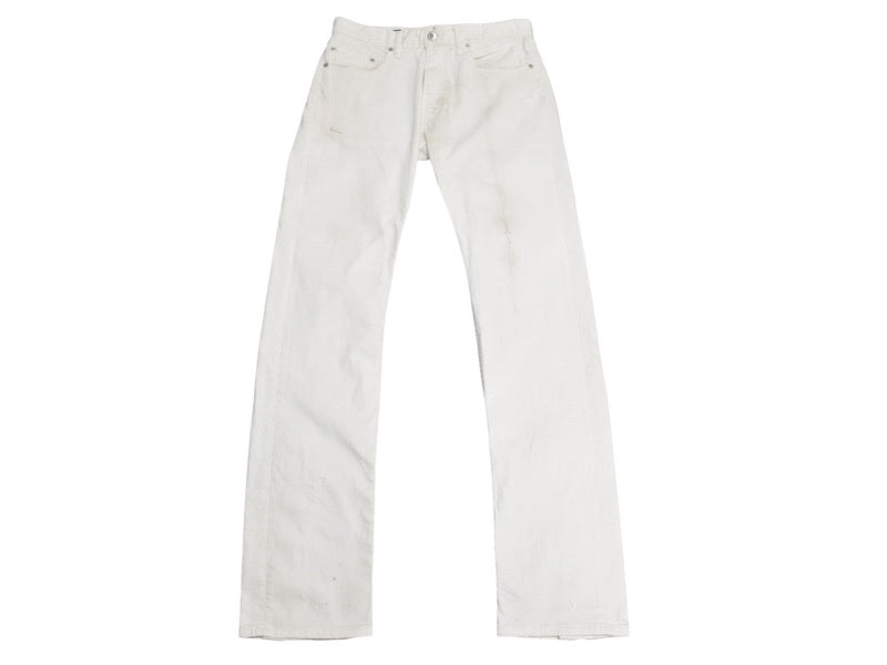 VLONE Flare Denim Pants Zip Deformed YKK Zip White Men's Size M Good Used 4b005269