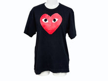画像をギャラリービューアに読み込む, PLAY COMME des GARCONS プレイコムデギャルソン プリントＴシャツ AZ-T112 コットン ブラック サイズS 美品 中古 4b005270