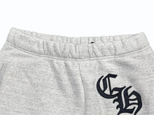 Load image into Gallery viewer, 極美品 CHROME HEARTS クロムハーツ Y NOT スウェットパンツ サイズL CHロゴパッチ スクロールラベルロゴ グレー 25SS 中古 4b005281
