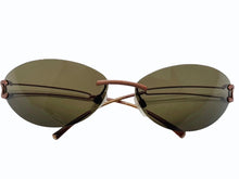 画像をギャラリービューアに読み込む, CHANEL シャネル リムレス サングラス 4049 c.174/73 サイズ70◻︎14 120 ココマーク ブロンズ ブラウン 美品 中古 4b005286