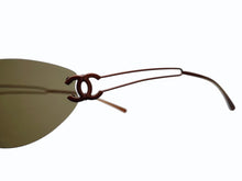 画像をギャラリービューアに読み込む, CHANEL シャネル リムレス サングラス 4049 c.174/73 サイズ70◻︎14 120 ココマーク ブロンズ ブラウン 美品 中古 4b005286