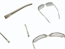 Load image into Gallery viewer, CHANEL シャネル クリアサングラス 5043-B c.660/6I サイズ55◻︎16 135 スクエア ココマーク ラインストーン 美品 中古 4b005288