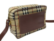 画像をギャラリービューアに読み込む, 極美品 BURBERRY バーバリー ショルダーバッグ ノバチェック ベージュ ブラウン PVC ゴールド金具 中古 4b005298