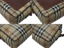 画像をギャラリービューアに読み込む, 極美品 BURBERRY バーバリー ショルダーバッグ ノバチェック ベージュ ブラウン PVC ゴールド金具 中古 4b005298